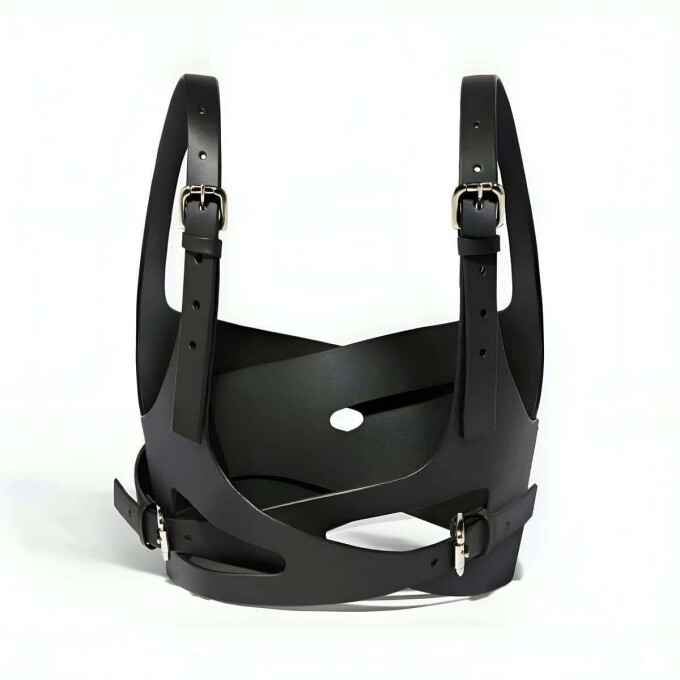 Leather Bra Harness, Sexy Leather Chest Accessory - 3