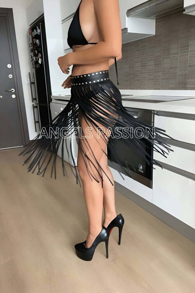 Leather Fantasy Skirt with Tassel Detail - 1