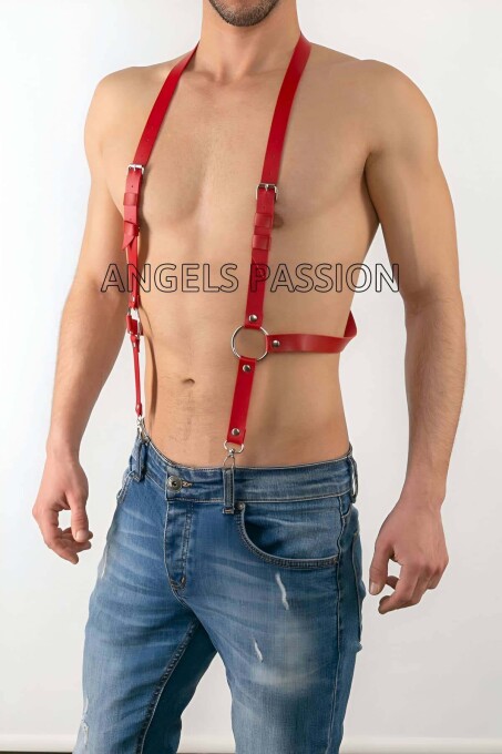 Leather Men's Harness and Trouser Accessory Set - 3