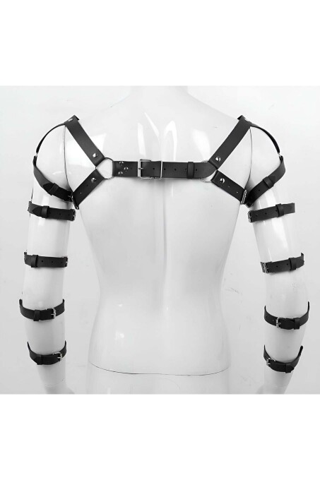 Men's Arm and Shoulder Leather Harness, Sexy Fancy Leather Clothing - 1