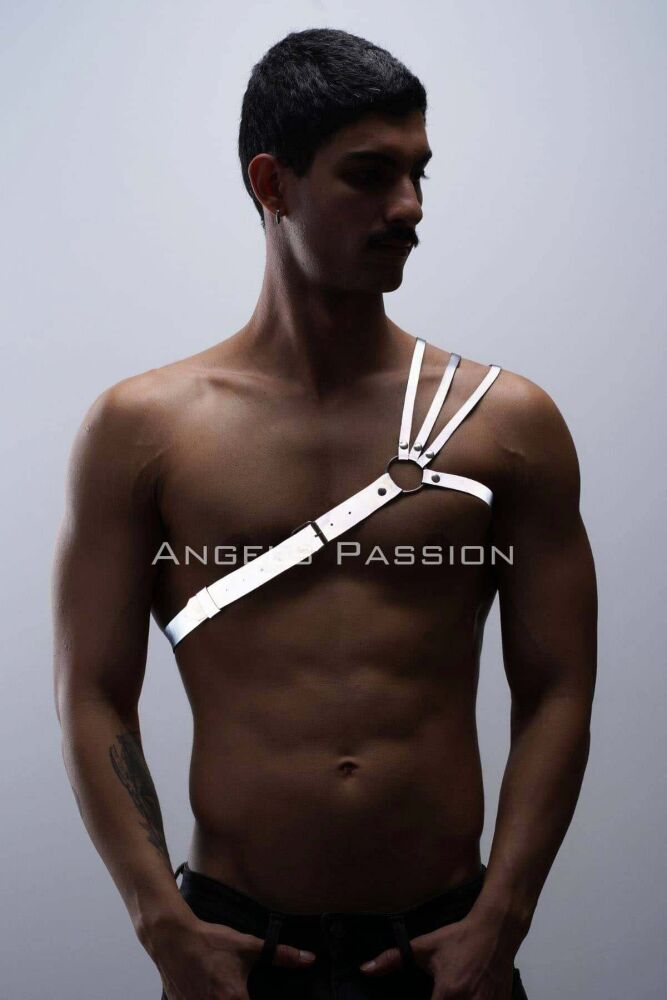 Men's Chest Harness with Reflective 3 Stripes Detail - 2
