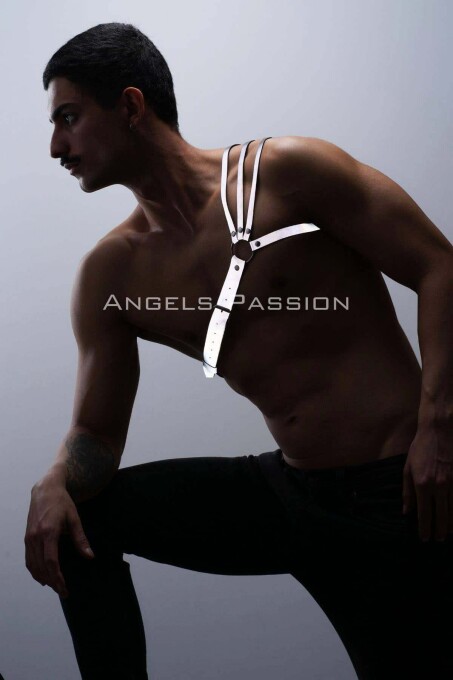 Men's Chest Harness with Reflective 3 Stripes Detail - 5