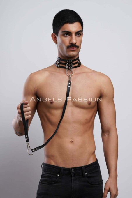 Men's Choker and Leash Set for Partywear - 1