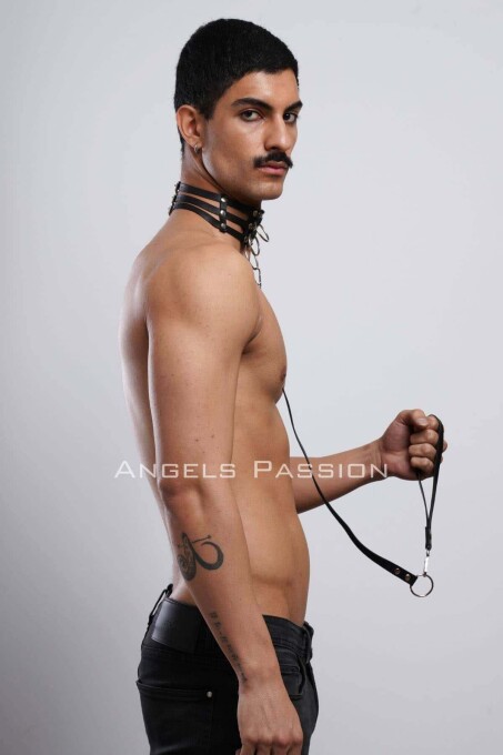 Men's Choker and Leash Set for Partywear - 3