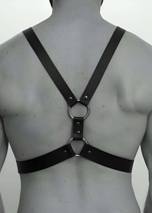 Men's Cross Detailed Fantasy Chest Harness - 2