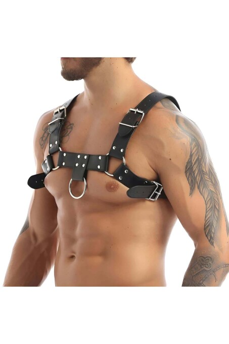 Men's Fancy Leather Clothing, Stylish Leather Harness Accessory - 1