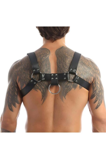 Men's Fancy Leather Clothing, Stylish Leather Harness Accessory - 2