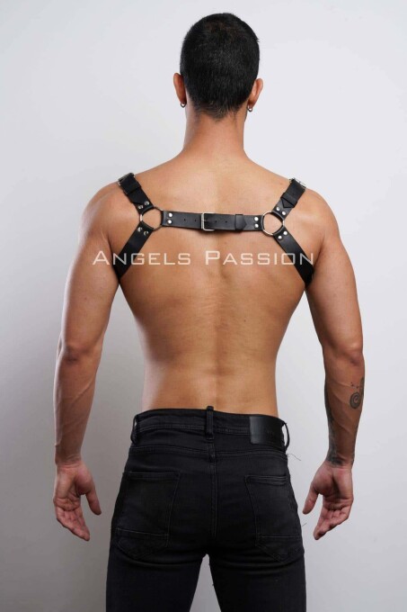 Men's Fantasy Leather Chest Harness - 5