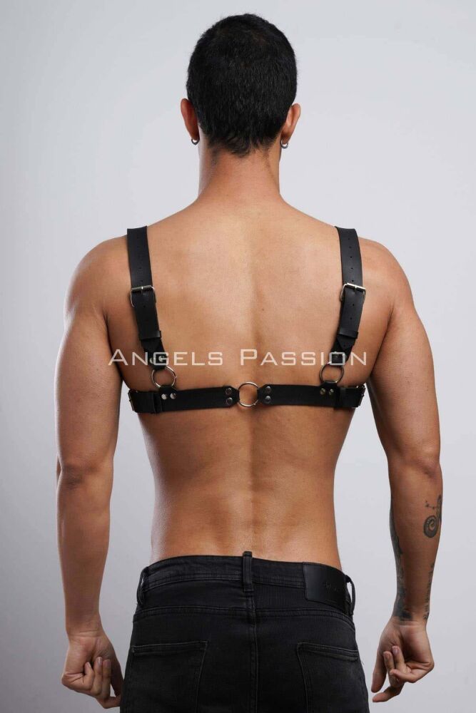 Men's Leather Chest Harness for Club and Party - 8