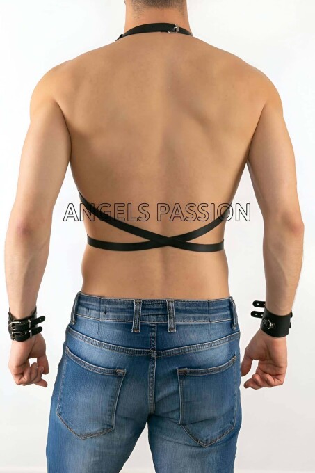 Men's Leather Chest Harness for Sexy Look - 3