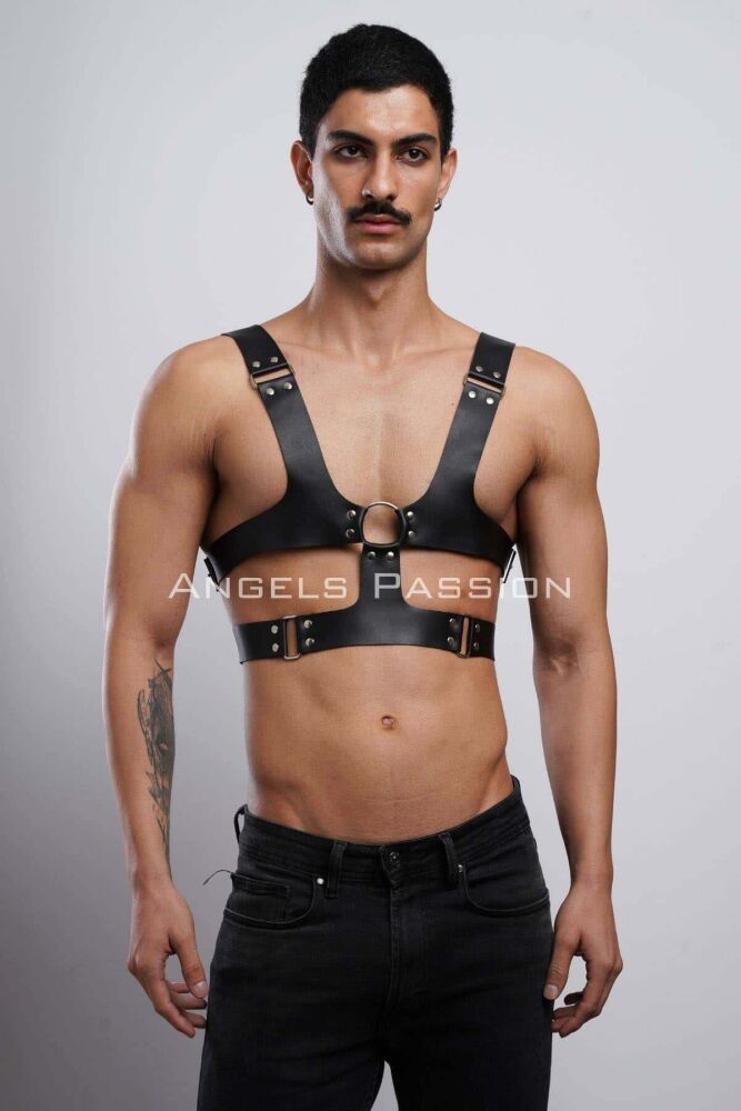 Men's Leather Chest Harness for Stylish Outfits - 2
