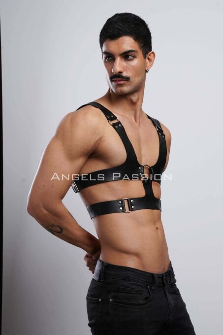 Men's Leather Chest Harness for Stylish Outfits - 3