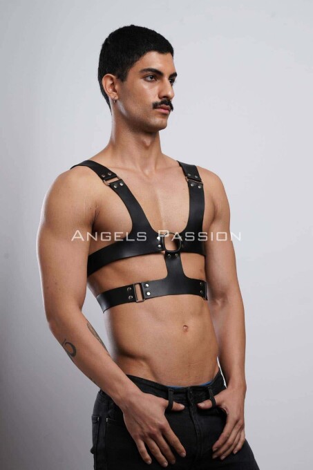 Men's Leather Chest Harness for Stylish Outfits - 4
