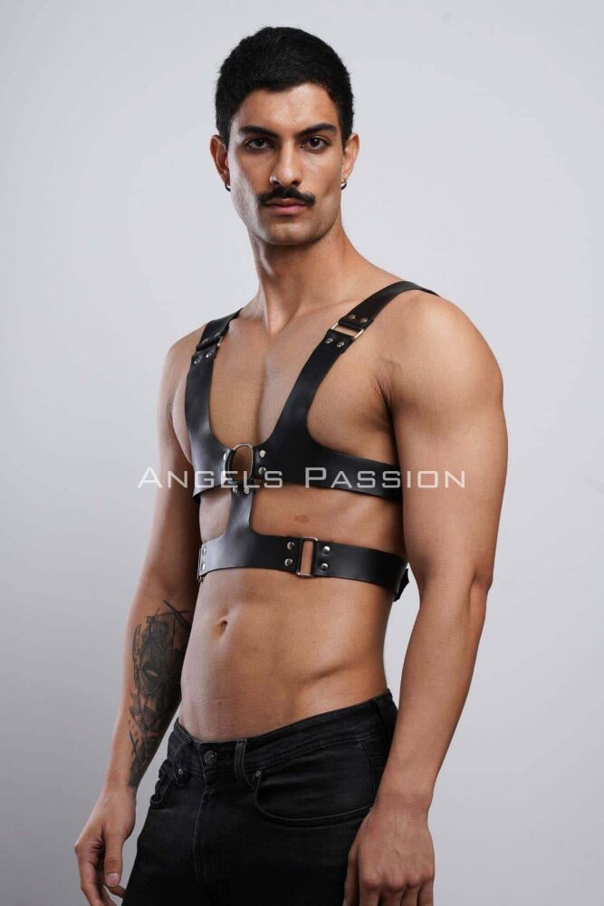 Men's Leather Chest Harness for Stylish Outfits - 5