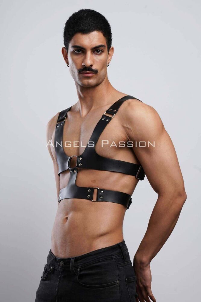 Men's Leather Chest Harness for Stylish Outfits - 6