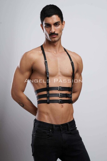 Men's Leather Clubwear and Techno Party Outfit - 4