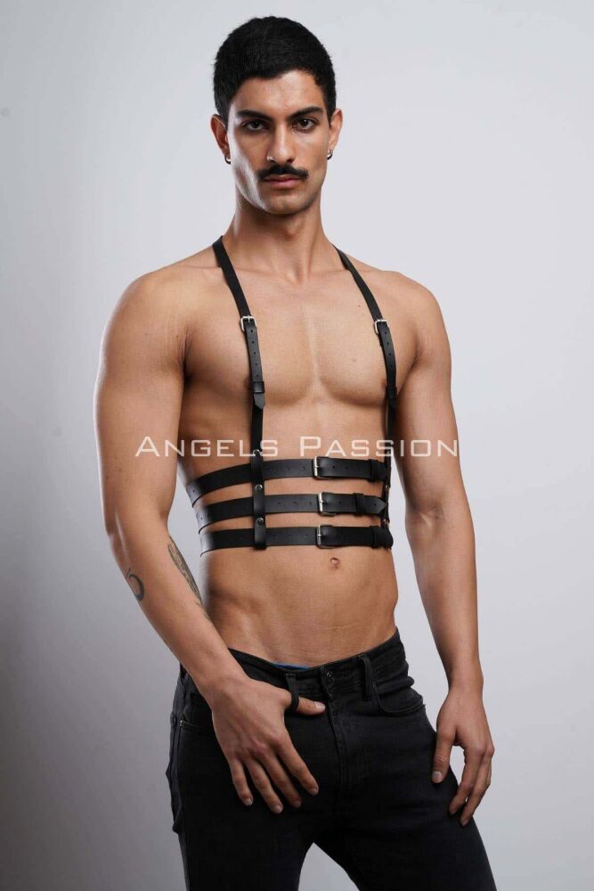 Men's Leather Clubwear and Techno Party Outfit - 6