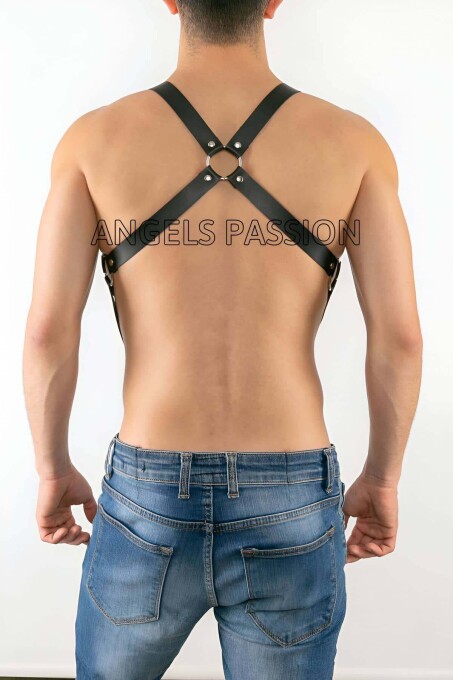 Men's Leather Gogo Dancer Costume and Accessories - 1