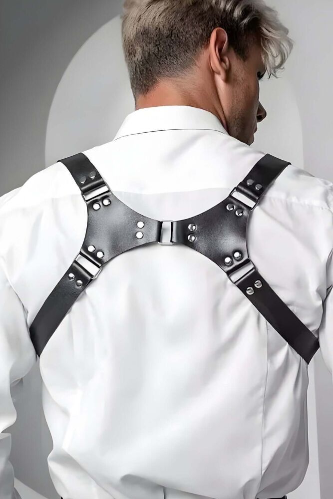 Men's Leather Harness Belt for Shirts - 1