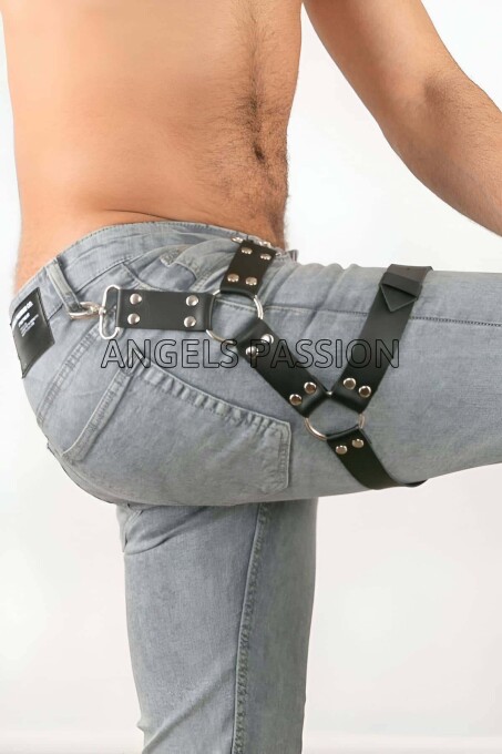 Men's Leather Leg Accessory for Trousers - 2