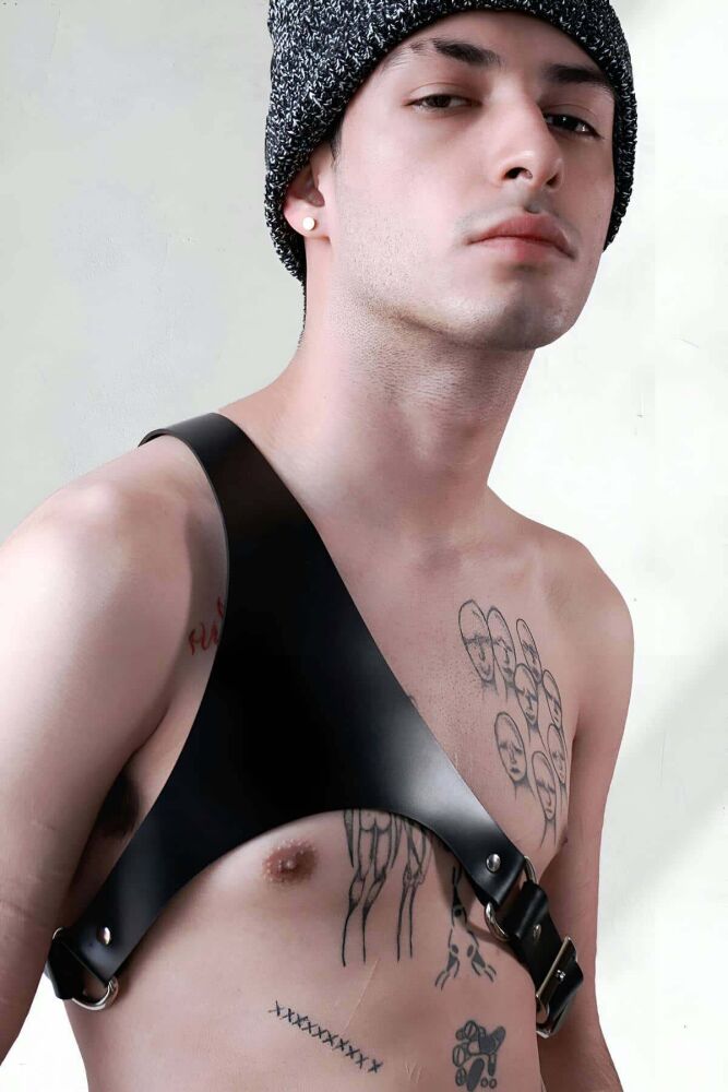 Men's Leather Single Shoulder Harness - 2