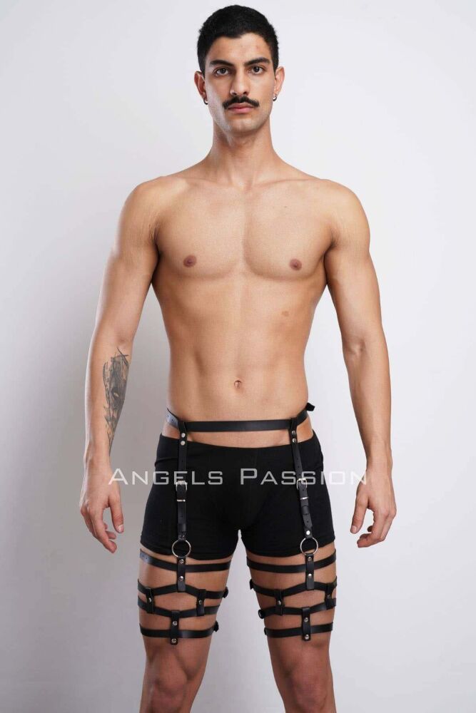 Men's Leg Harness and Stylish Leg Belt Accessory - 4