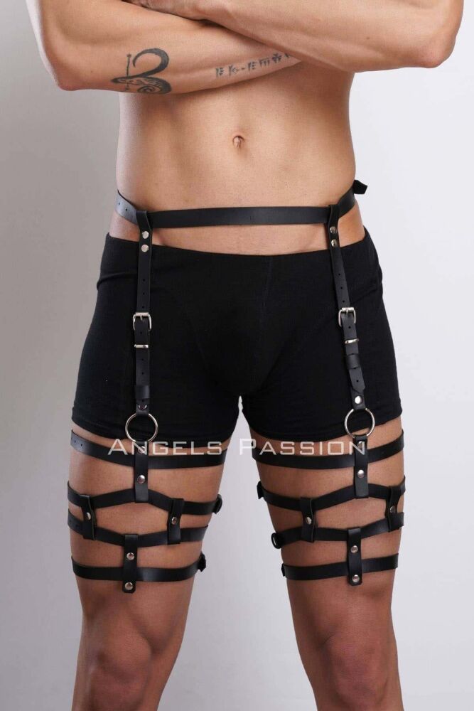 Men's Leg Harness and Stylish Leg Belt Accessory - 5