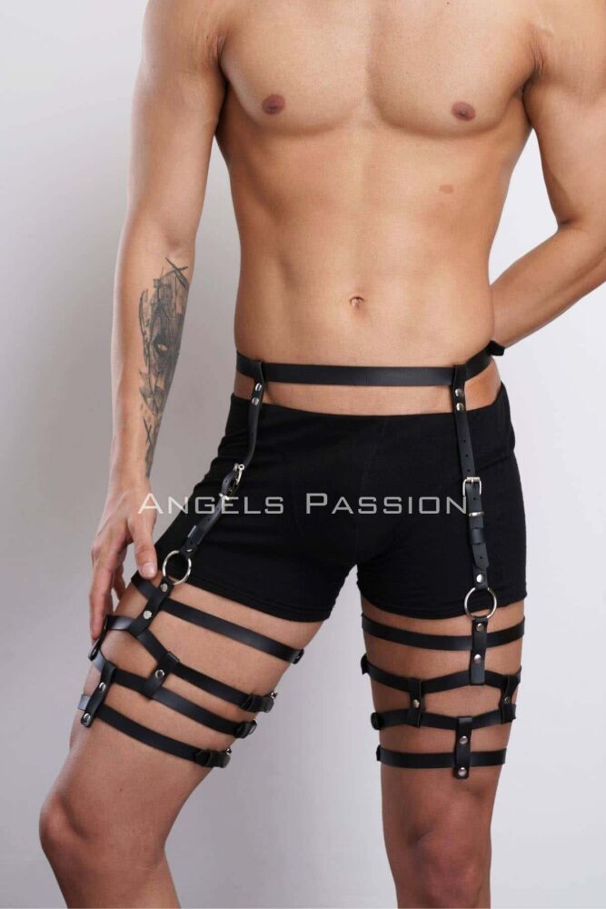 Men's Leg Harness and Stylish Leg Belt Accessory - 6