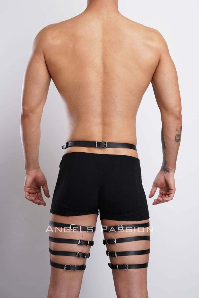 Men's Leg Harness and Stylish Leg Belt Accessory - 7