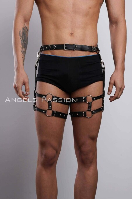 Men's Leg Harness and Trouser Belt Suspenders - 5