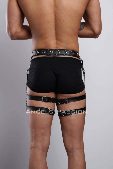 Men's Leg Harness and Trouser Belt Suspenders - 7