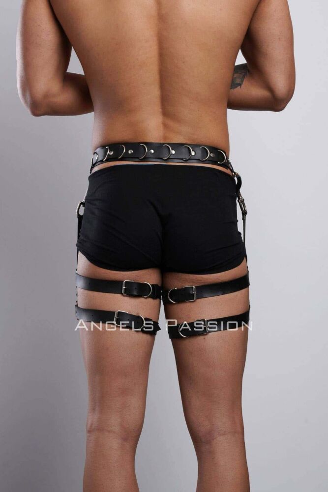 Men's Leg Harness and Trouser Belt Suspenders - 7