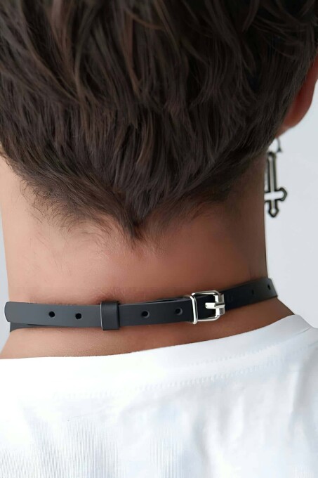 Men's Sexy Leather Neck Collar Harness - 2