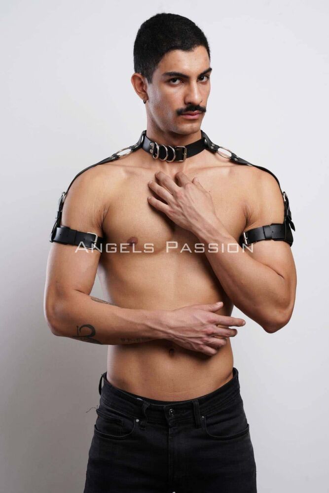 Men's Stylish Harness with Sleeve, Neck, and Shoulder Detail for Partywear - 1