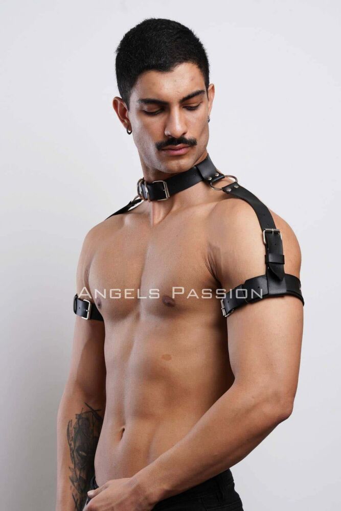 Men's Stylish Harness with Sleeve, Neck, and Shoulder Detail for Partywear - 4