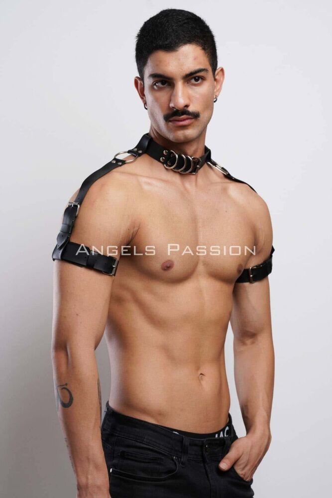 Men's Stylish Harness with Sleeve, Neck, and Shoulder Detail for Partywear - 7