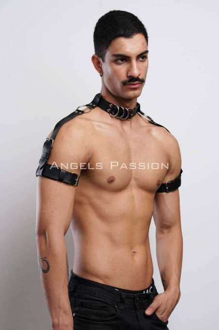 Men's Stylish Harness with Sleeve, Neck, and Shoulder Detail for Partywear - 9