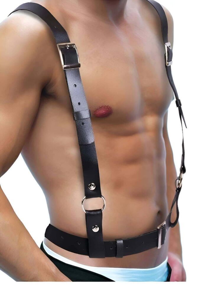 Men's Stylish Leather Harness Accessory - 1