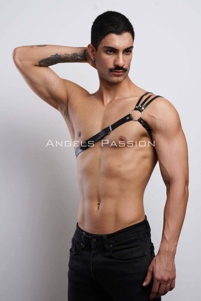 Men's Stylish Shoulder Harness with Chest Detail - 7