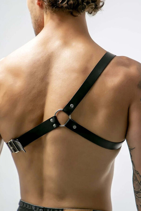 One Shoulder Leather Harness for Men's Fashion - 2
