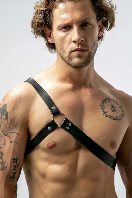 One Shoulder Leather Harness for Men's Fashion - 4