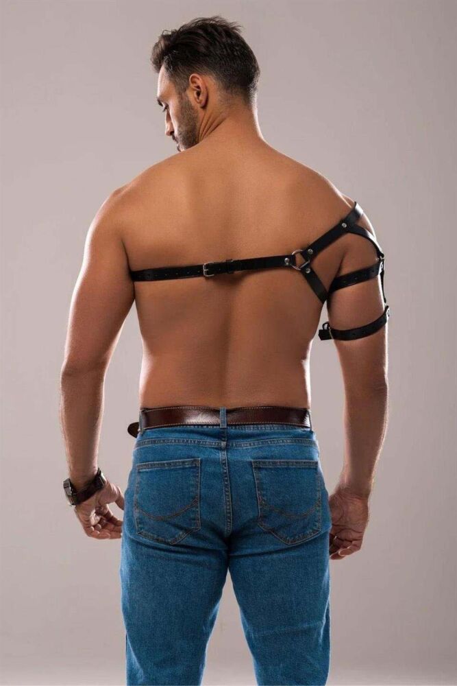 One Shoulder Male Chest and Shoulder Harness for Fashion - 2