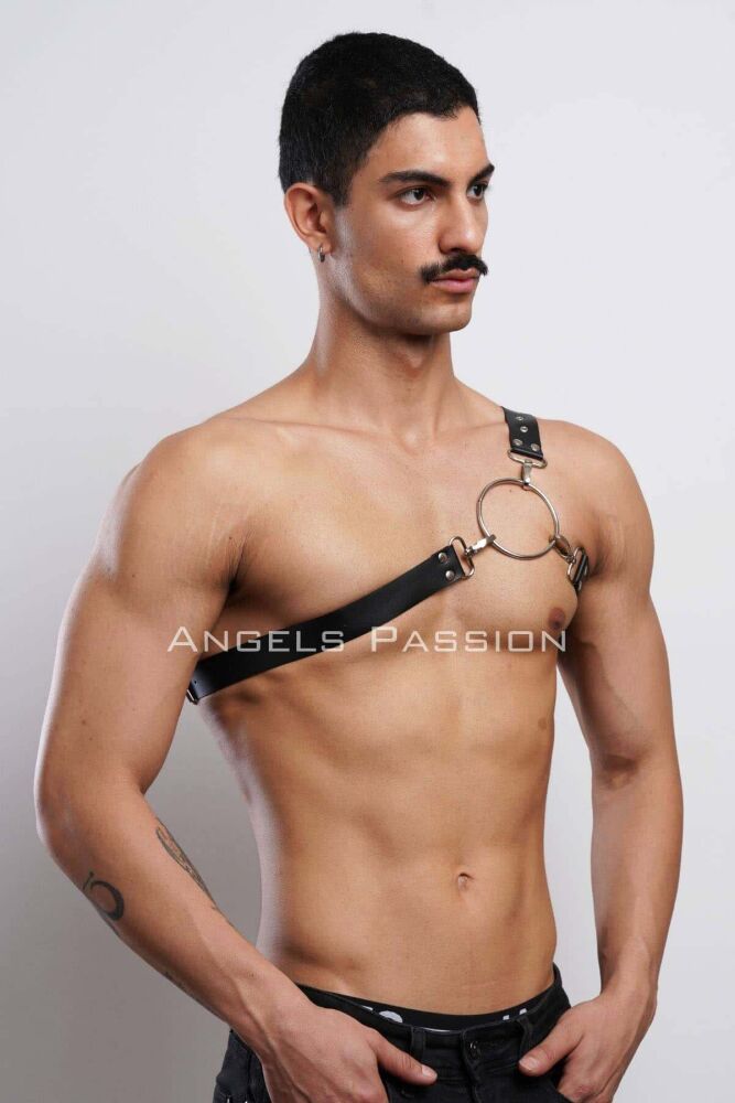 One Shoulder Men's Harness for Stylish Outerwear - 6