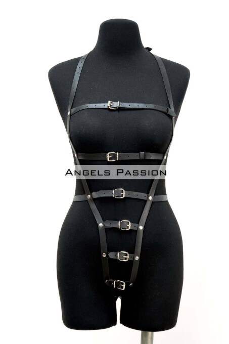 Open Crotch Leather Fancy Wear, Leather Leather Body Harness - 1