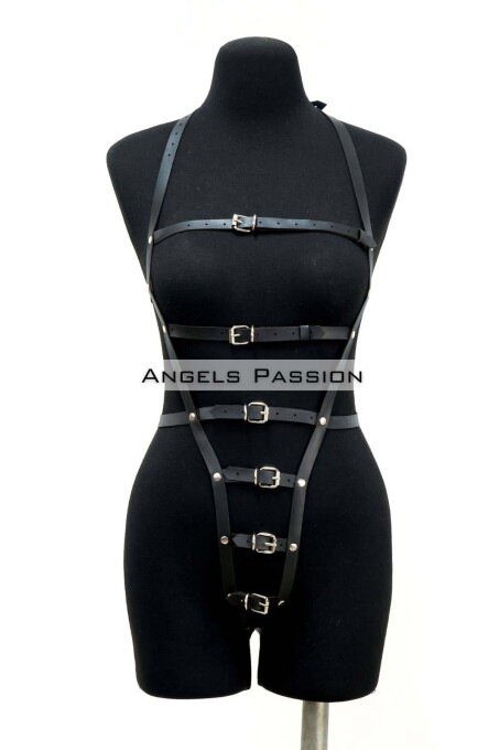 Open Crotch Leather Fancy Wear, Leather Leather Body Harness - 3