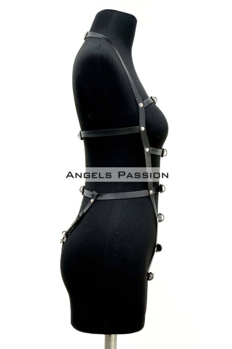 Open Crotch Leather Fancy Wear, Leather Leather Body Harness - 4