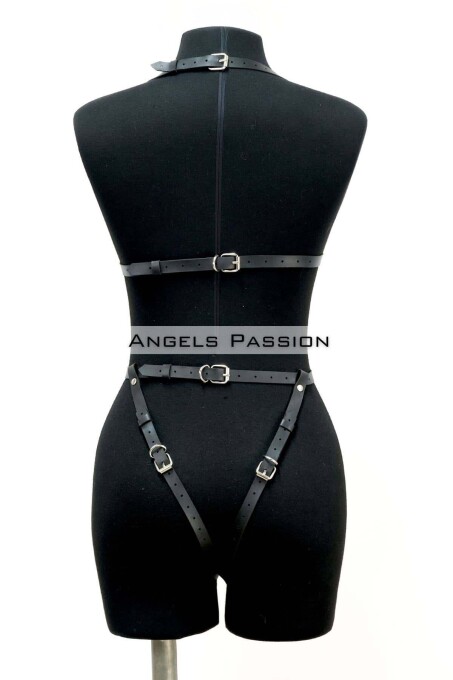 Open Crotch Leather Fancy Wear, Leather Leather Body Harness - 5