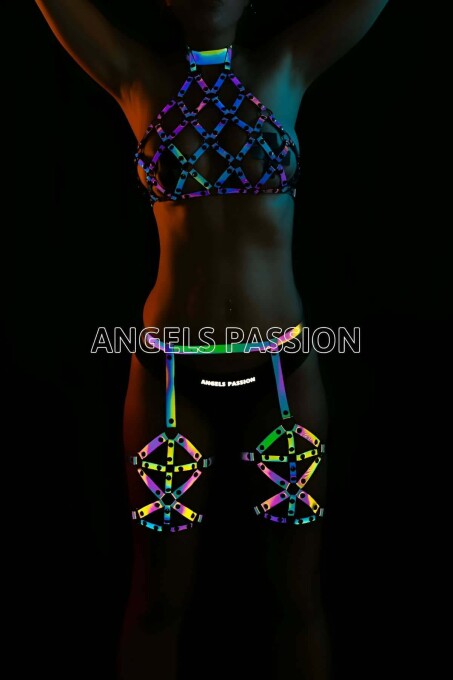 Rainbow Reflective Garter Underwear Set - 1