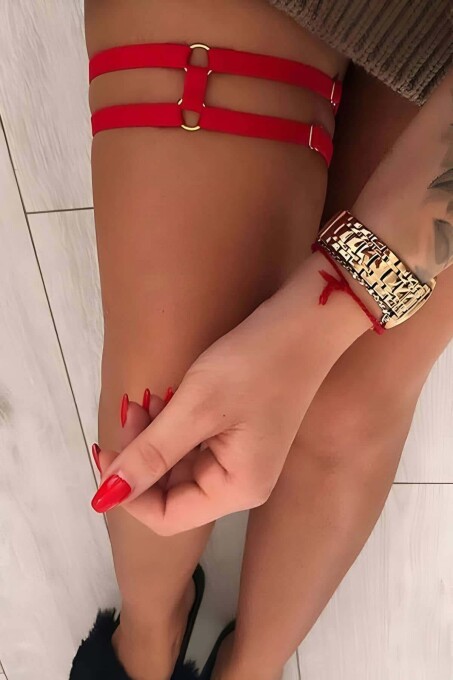 Red Leg Band for Stylish and Sexy Look - 1