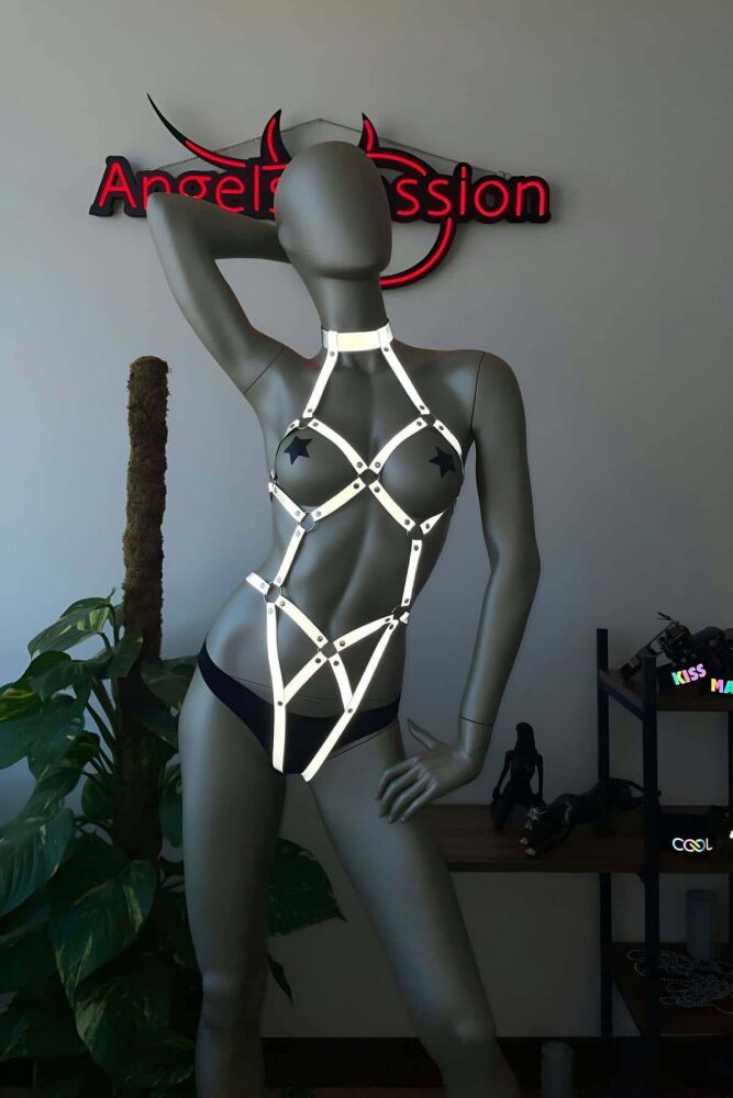 Reflective Body Harness for Dancer Accessories and Night Wear - 1